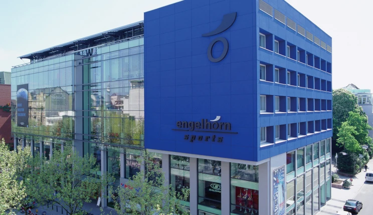 sports store - reconstruction and expansion - engelhorn sports Mannheim - outdoor - high angle