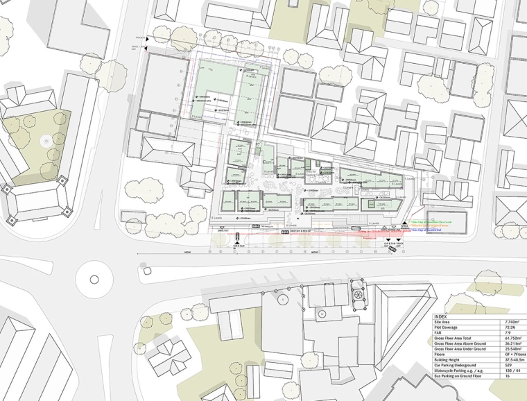 Mall - mixed-used with apartments, multiplex cinema and restaurants - Odel Mall Colombo - Map