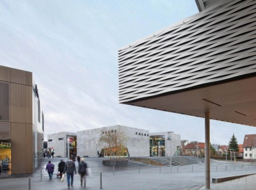 Outletcity - construction and conversion of an existing building - inner courtyard area
