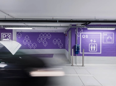 Orientation system, communication design, naming - Q 6 Q 7 Mannheim -  underground car park - wayfinding