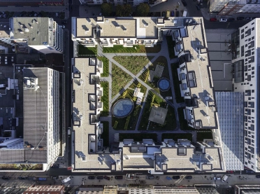 Mixed used quarter - Q 6 Q 7 Mannheim - top view of the whole quarter