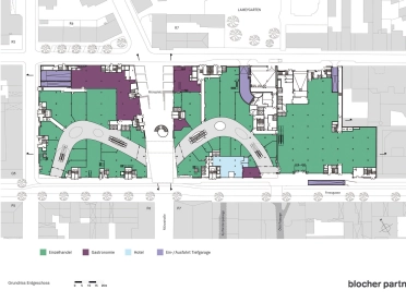 Mixed used quarter - Q 6 Q 7 Mannheim - ground plan ground floor